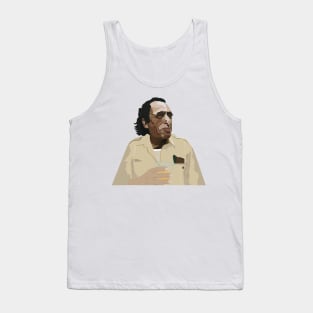 Bukowski's Spirit: Whiskey-Embraced Portrait and Literary Rebellion Tank Top